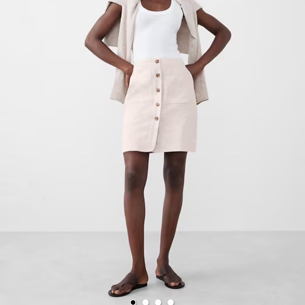 Banana Republic Factory Linen-Blend A-Line Mini Skirt